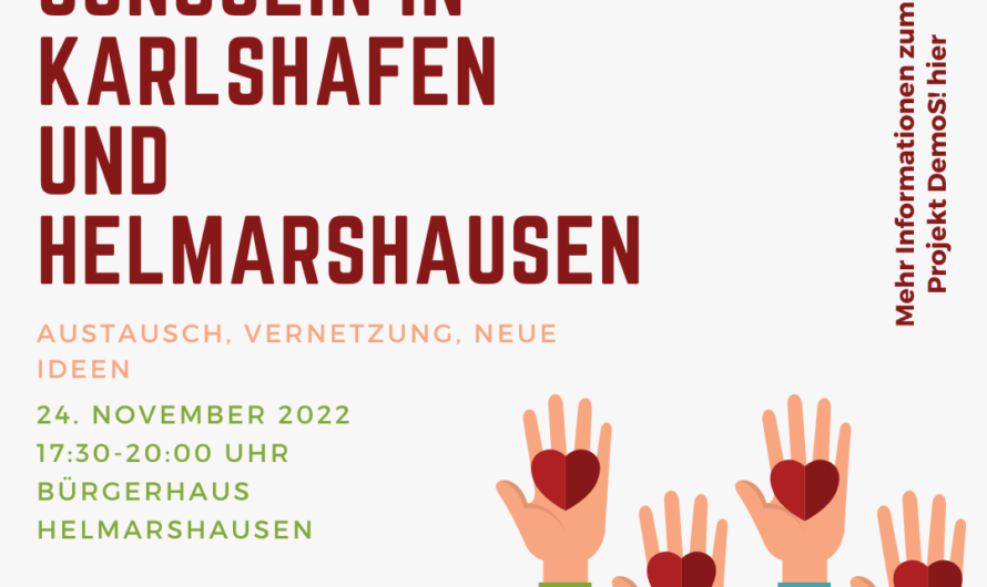 Erinnerung an „Kick Off“-Veranstaltung für junge Menschen am Donnerstag, 24.11.